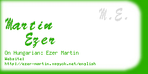 martin ezer business card